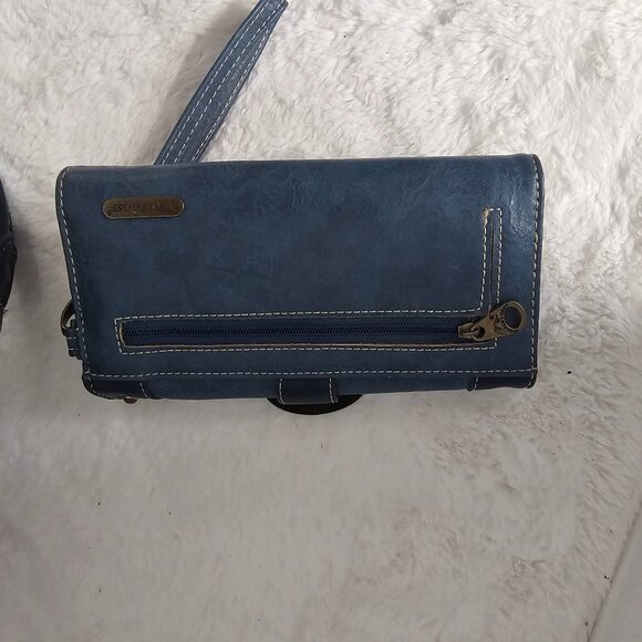 Montana West Blue Western Shoulder Bag w/ Wallet Chain Rodeo Cowgirl Conceal - Picture 9 of 12